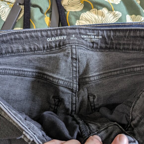 High-Waisted Vintage Slim Jeans 6 Petite (2 Pairs) 1 Blue 1 Black - Picture 12 of 12